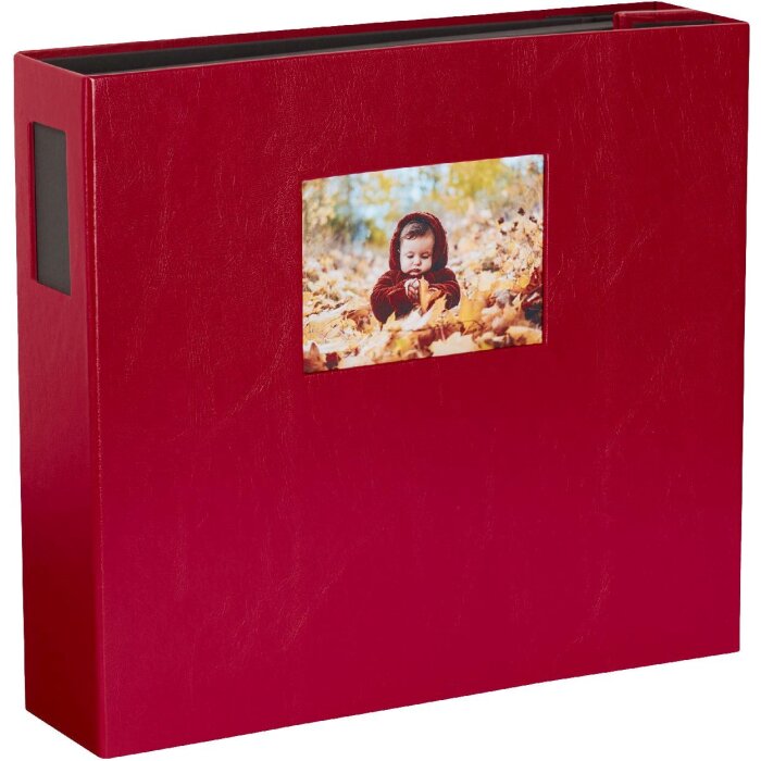 HNFD 1000 álbum de fotos LONA burdeos 34,5x33 cm 168 páginas negras
