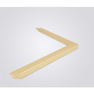 Marco de fotos de madera Walther Bilbao con borde plateado 30x40 cm natural con cristal transparente