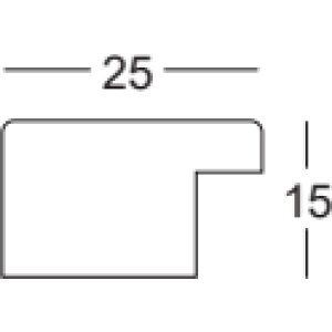 Marco de fotos de madera Bilbao con borde plateado 35x100 cm gris cristal transparente