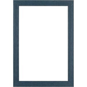 Marco de fotos de madera Bilbao con borde plateado 7x10 cm azul cristal claro