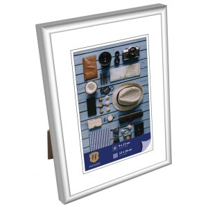 Marco de plástico Napoli 13x18 cm plata