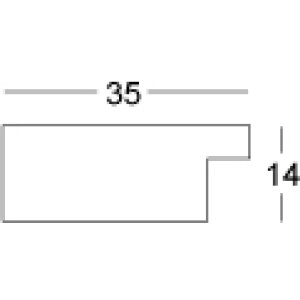 Marco de fotos de madera Jerez blanco 25x35 cm con vidrio transparente