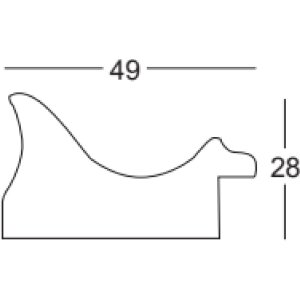Marco de fotos de madera Vigo 50x70 cm blanco con borde plateado y vidrio transparente
