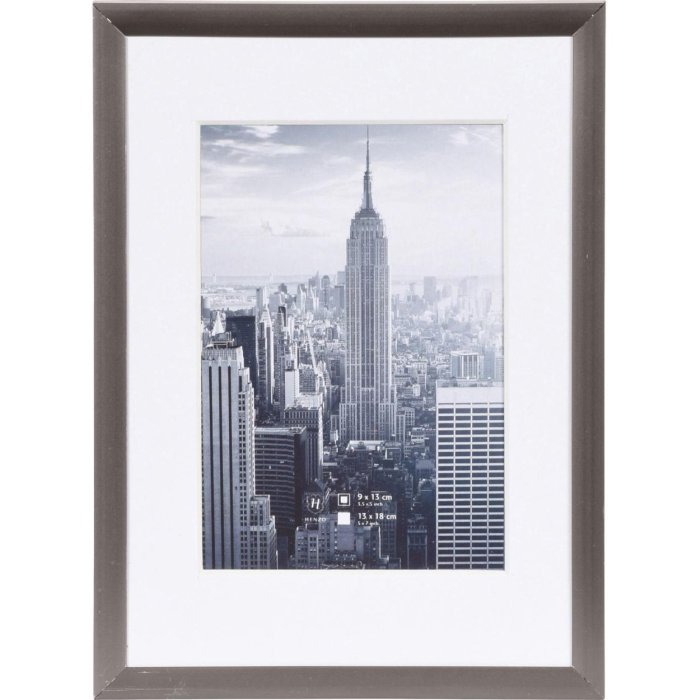 Marco de aluminio Manhattan 13x18 cm en gris