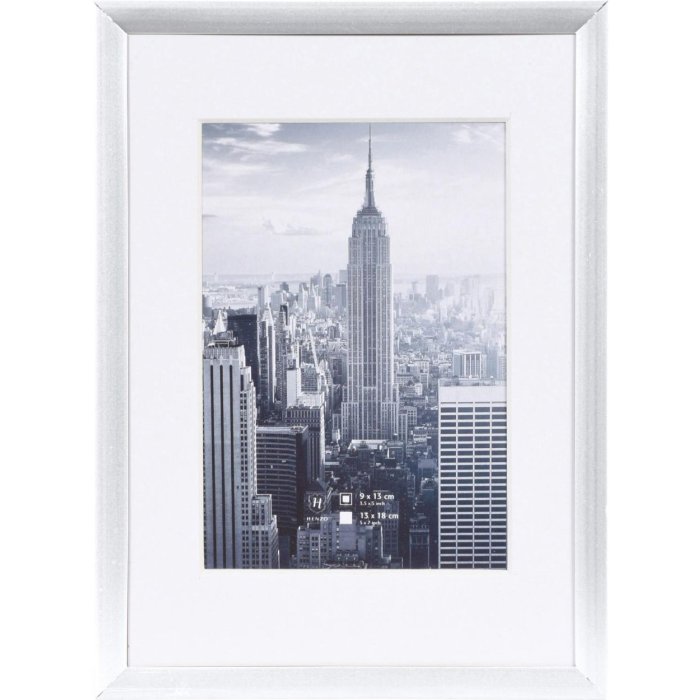 Marco de aluminio 13x18 cm Manhattan plata