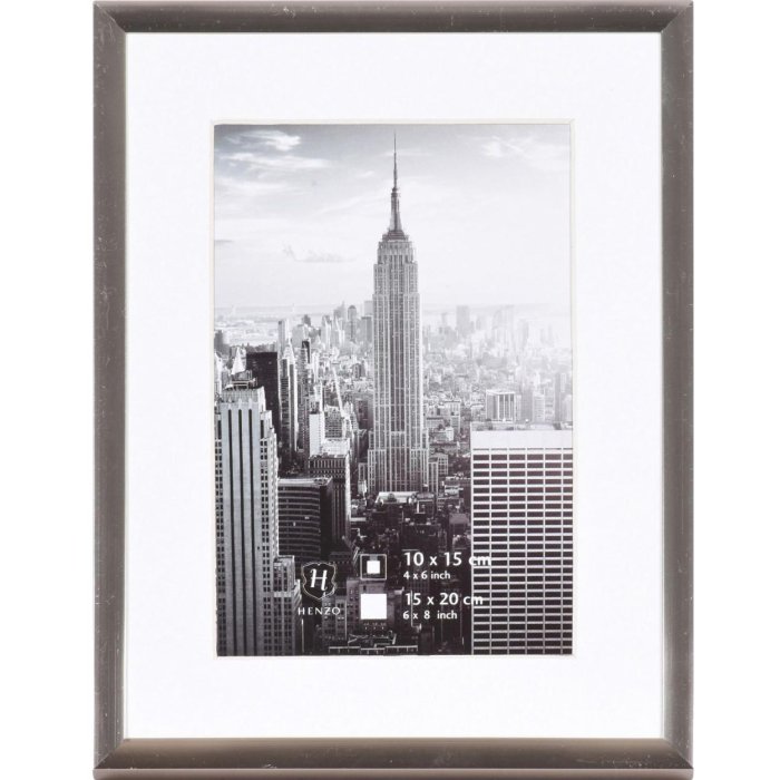 Marco 15x20 cm aluminio Manhattan en gris