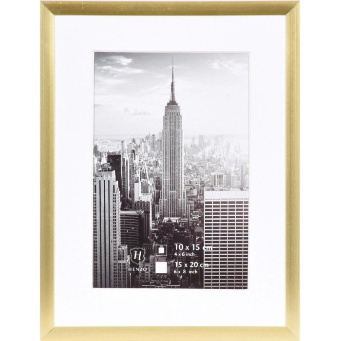 Marco Manhattan Aluminio 15x20 cm dorado