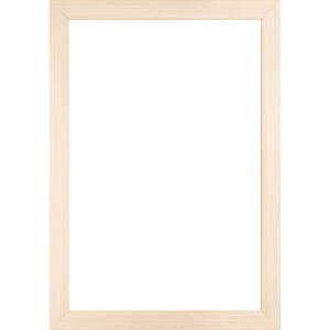 Marco de fotos de madera Malaga crema blanco 59,4x84,1 cm con vidrio transparente