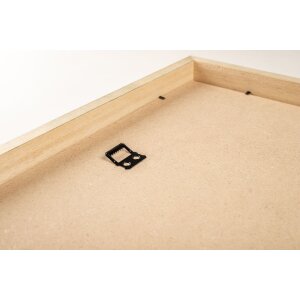 Marco de fotos de madera Saragossa crema 50x75 cm con cristal transparente