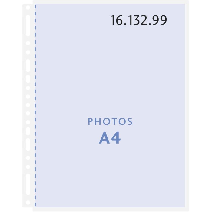 Henzo 10 bolsillos para fotos A4 hojas de inserción transparentes