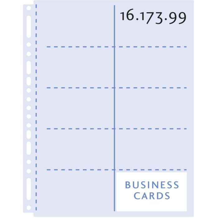 Henzo 10 hojas de inserciones para tarjetas de visita