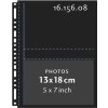 Henzo hojas insertables negro 13x18 cm paquete de 10 hojas