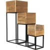 Clayre & Eef 50608 Macetero Interior Set de 3 Marrón 28x28x75 cm