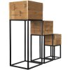Clayre & Eef 50608 Macetero Interior Set de 3 Marrón 28x28x75 cm