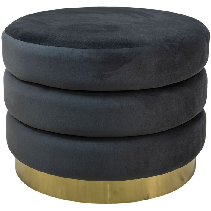 Clayre & Eef 50616G Taburete Gris Ø 60x45 cm