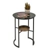Clayre & Eef 50675 Mesa auxiliar marrón Ø 43x55 cm