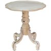Clayre & Eef 5H0537 Mesa auxiliar blanca Ø 65x76 cm