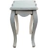 Clayre & Eef 5H0538 Mesa auxiliar blanca 52x35x58 cm