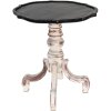 Clayre & Eef 5H0539 Mesa auxiliar negra Ø 66x75 cm