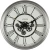 Clayre & Eef 5KL0203 Reloj de pared color plata Ø 60x10 cm