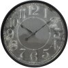 Clayre & Eef 5KL0215 Reloj de Pared Gris Ø 60x6 cm - 1xAA