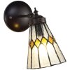 Clayre & Eef 5LL-6203 Aplique Tiffany Beige 17x12x23 cm E14-máx 1x40W