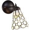 Clayre & Eef 5LL-6207 Aplique Tiffany Blanco 17x12x23 cm E14-max 1x40W