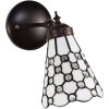 Clayre & Eef 5LL-6207 Aplique Tiffany Blanco 17x12x23 cm E14-max 1x40W