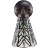 Clayre & Eef 5LL-6208 Aplique Tiffany Gris, Azul 17x12x23 cm E14-máx 1x40W