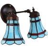 Clayre & Eef 5LL-6213 Aplique Tiffany Azul, Rojo 30x23x23 cm E14-máx 2x25W