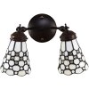 Clayre & Eef 5LL-6214 Aplique Tiffany Blanco 30x23x23 cm E14-max 2x25W