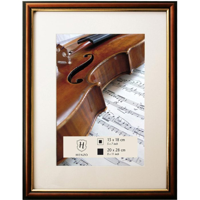 Marco de madera Henzo Verona 20x28 cm marrón oscuro con paspartú 13x18 cm