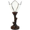 Clayre & Eef 5LL-6231 Lámpara de Mesa Tiffany Flor Blanca