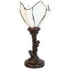 Clayre & Eef 5LL-6231 Lámpara de Mesa Tiffany Flor Blanca