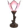 Clayre & Eef 5LL-6232 Lámpara de mesa Tiffany flor rosa Ø 18x32 cm E14-máx 1x25W