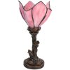 Clayre & Eef 5LL-6232 Lámpara de mesa Tiffany flor rosa Ø 18x32 cm E14-máx 1x25W
