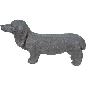 Clayre & Eef 5MG0019 Perro Gris 74x19x39 cm
