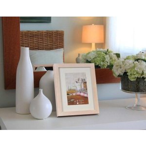 Henzo marco de madera Jardin 20x30 cm blanco con passe-partout 13x18 cm