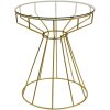 Clayre & Eef 5Y0994 Mesa auxiliar dorada Ø 50x60 cm