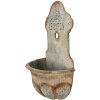 Clayre & Eef 5Y1097 Fuente decorativa de pared Gris 46x24x69 cm