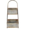 Clayre & Eef 5Y1098 Estantería de 2 pisos Gris 29x29x66 cm