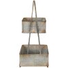 Clayre & Eef 5Y1098 Estantería de 2 pisos Gris 29x29x66 cm