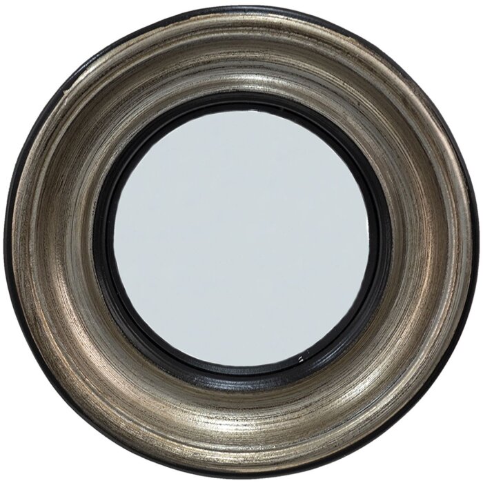 Clayre & Eef 62S236 Espejo de Pared Negro Ø 23 cm