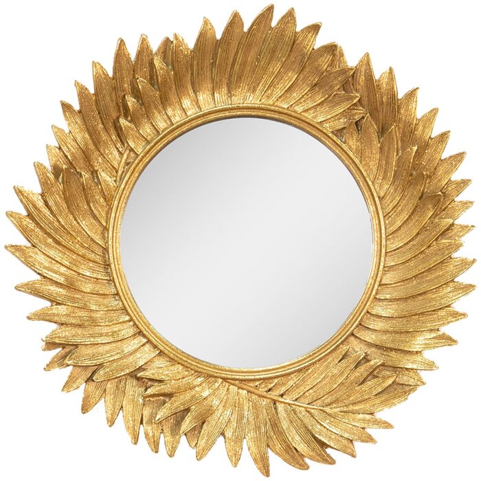 Clayre & Eef 62S256 Espejo de pared dorado Ø 25x3 cm