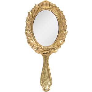 Clayre & Eef 62S261 Espejo de Mano Color Oro 13x1x27 cm