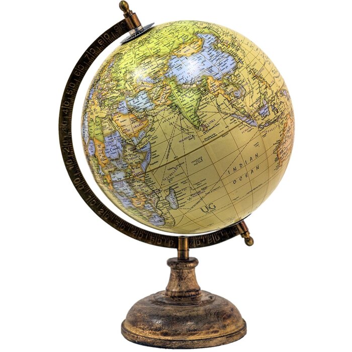Clayre & Eef 64921 Globo decorativo amarillo, naranja, verde 22x22x37 cm