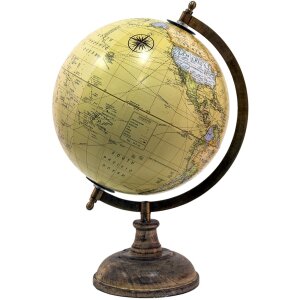 Clayre & Eef 64921 Globo decorativo amarillo, naranja, verde 22x22x37 cm