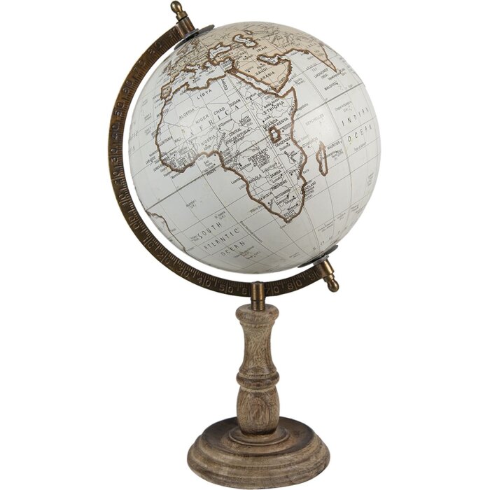 Clayre & Eef 64929 Globo Deco Gris, Marrón 22x22x37 cm
