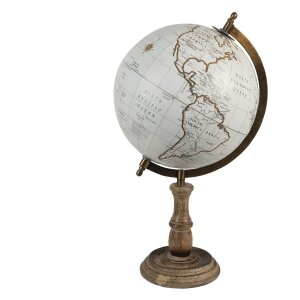 Clayre & Eef 64929 Globo Deco Gris, Marrón 22x22x37 cm