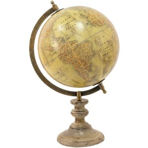 Clayre & Eef 64931 Globo Deco Beige, Rosa 22x22x35 cm